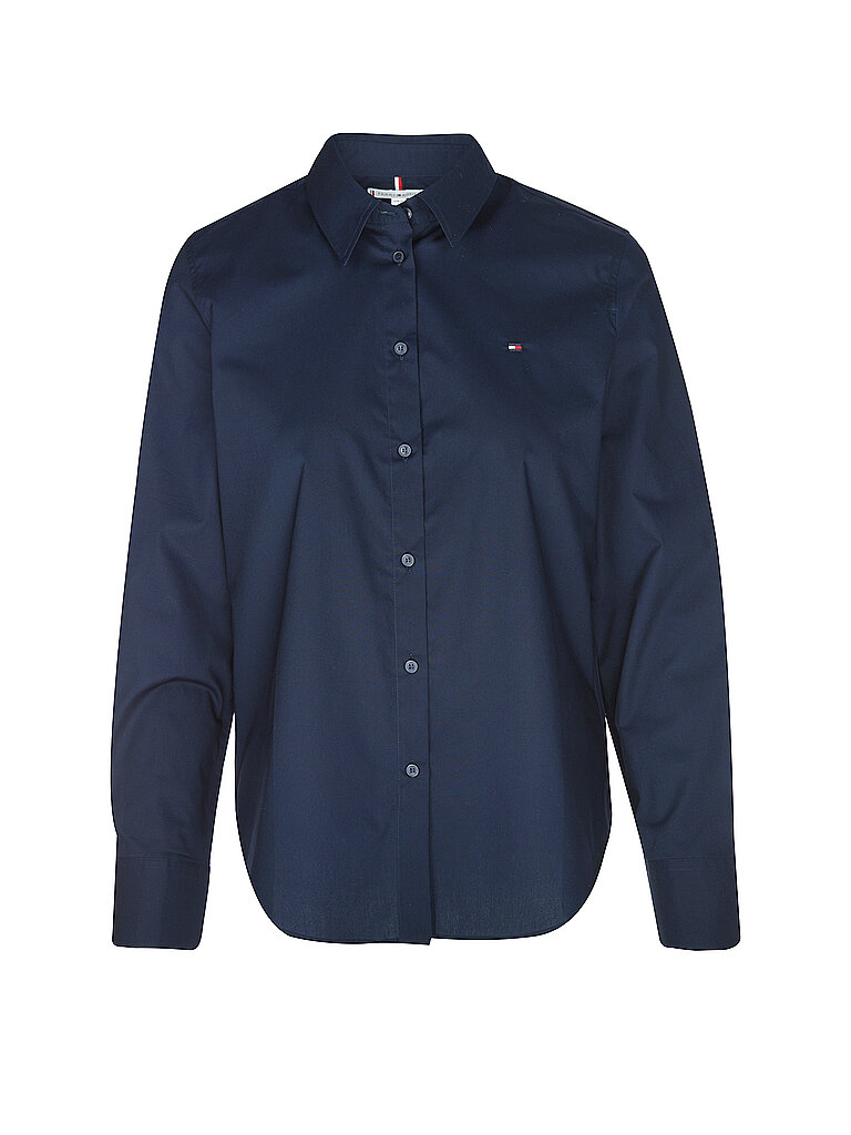 Tommy Hilfiger Chemise à Manches Longues Ww0ww43577 Dark Night Navy 38 Femme